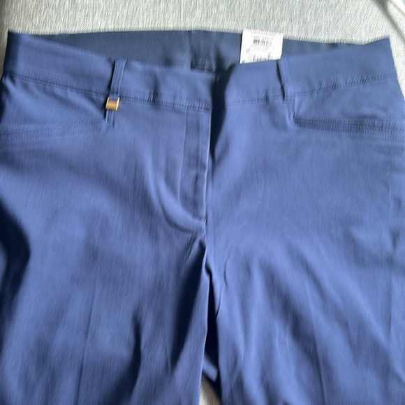 JM COLLECTION Regular Length Curvy-Fit Straight-Leg Blue Pants Comfort Size 18 S - Picture 6 of 10